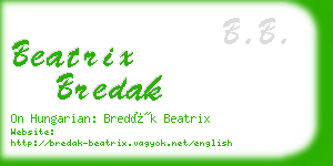 beatrix bredak business card